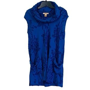 Kial BlueRazor Cut Cowl Neck Sleeveless Tunic Top Sz M